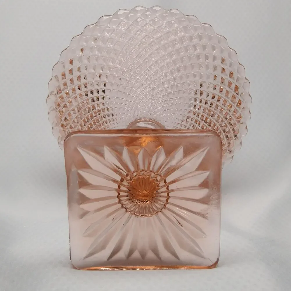 Anchor Hocking Pink Depression Glass Miss America Pedestal Candy Dish Vintage